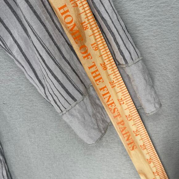 Habitat Gray Striped Button Down Shirt - Picture 7 of 11